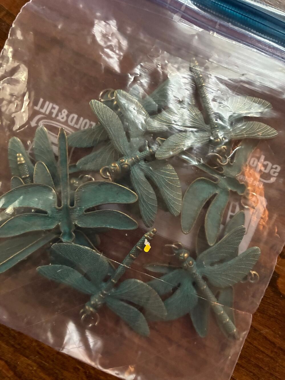 Lot of Patina Dragonflies Pendants for Jewelry, Crafts, Decor, etc